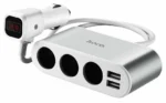АЗУ hoco z13 2usb+3 АЗУ 2.1a adapter silver