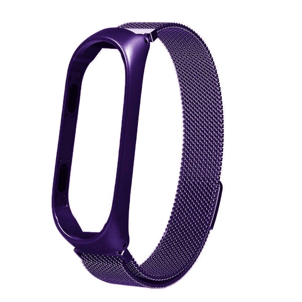 6019748049 Ремешок на фитнес-браслет металл Миланская петля Mi Band 5/6 Фиолетовый — изображение 1
