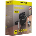 Наушники bluetooth tws с микрофоном awei t50 black