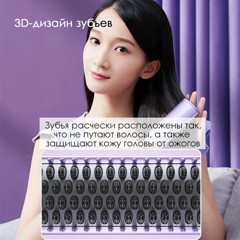 Выпрямитель для волос xiaomi showsee e1 combo violet