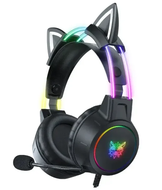 Наушники с микрофоном полноразмерные onikuma x15 pro с ушками black Наушники с микрофоном полноразмерные onikuma x15 pro с ушками black