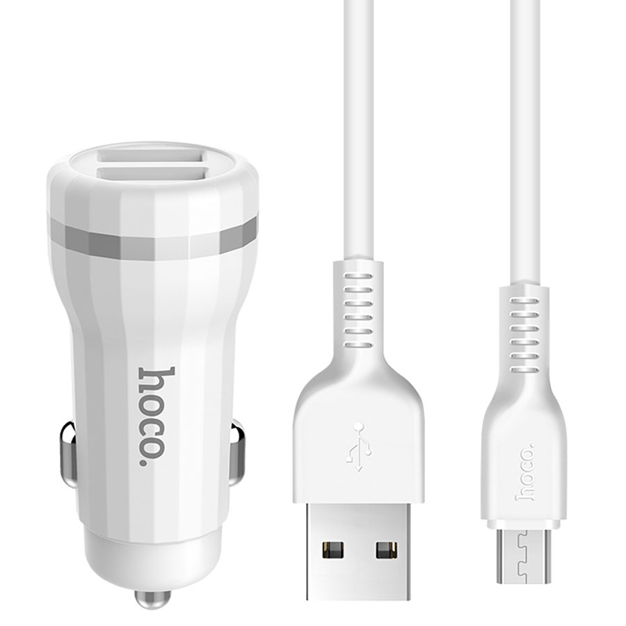 АЗУ hoco z27 2usb 2.4a microusb white АЗУ hoco z27 2usb 2.4a microusb white