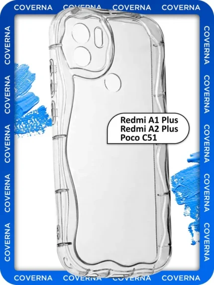 Накладка силикон prc xiaomi redmi a1+/a2+/poco c51 перламутр гель silver