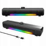 Колонка мультимедийные ONIKUMA L16 16W Провод/Bluetooth Black/RGB — изображение 2