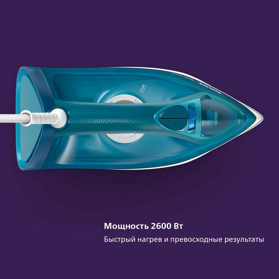 Утюг philips (dst3040/70) blue