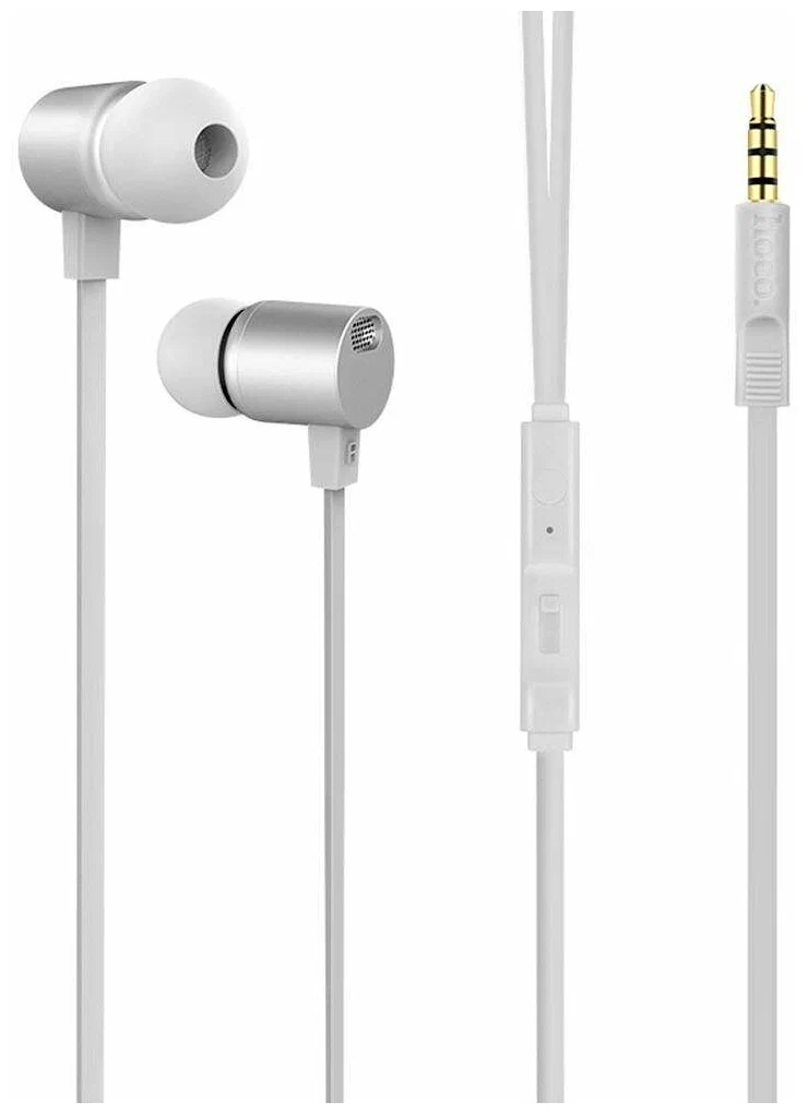 Наушники с микрофоном hoco m33 silver Наушники с микрофоном hoco m33 silver