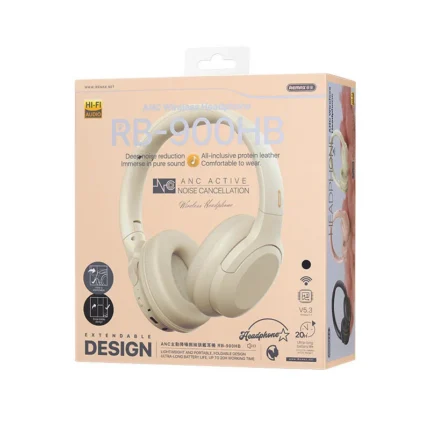 Наушники bluetooth полноразмерные remax rb 900hb beige