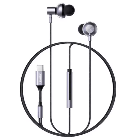 Наушники с микрофоном remax rm 730a type c grey