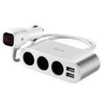 АЗУ hoco z13 2usb+3 АЗУ 2.1a adapter silver