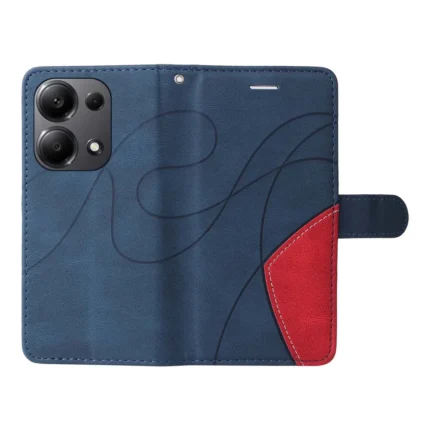 Чехол книжка fashion case xiaomi redmi note 13 pro 4g/poco m6 pro 4g aquamarine