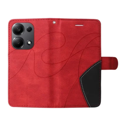 Чехол книжка fashion case xiaomi redmi note 13 pro 4g/poco m6 pro 4g dark red
