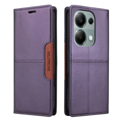 Чехол книжка fashion case xiaomi redmi note 13 pro 4g/poco m6 pro 4g purple