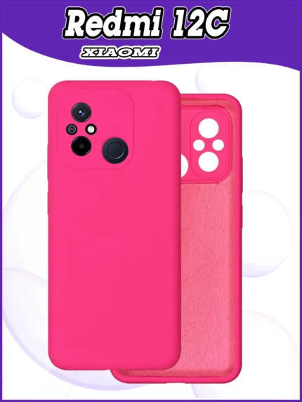 Накладка силикон/пластик prc logo xiaomi redmi 12 dark violet