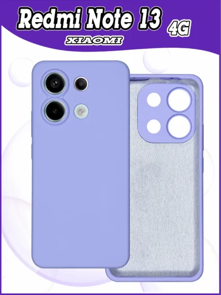 Накладка силикон/пластик prc logo xiaomi redmi note 13 4g dark violet