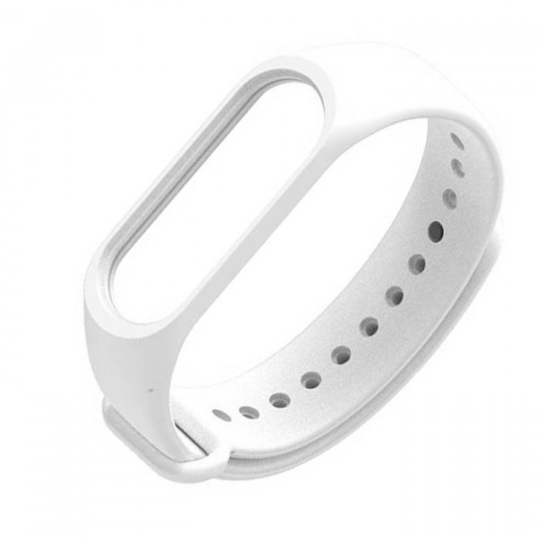 Ремешок на фитнес-браслет Mi Band 5/6/7 Белый — изображение 1