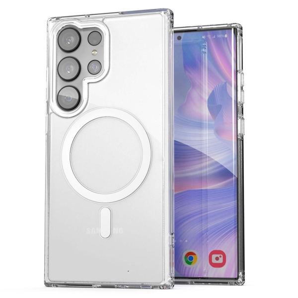 400095282b Накладка силикон Clear Case Samsung S23 Ultra Magsafe прозрачный — изображение 1