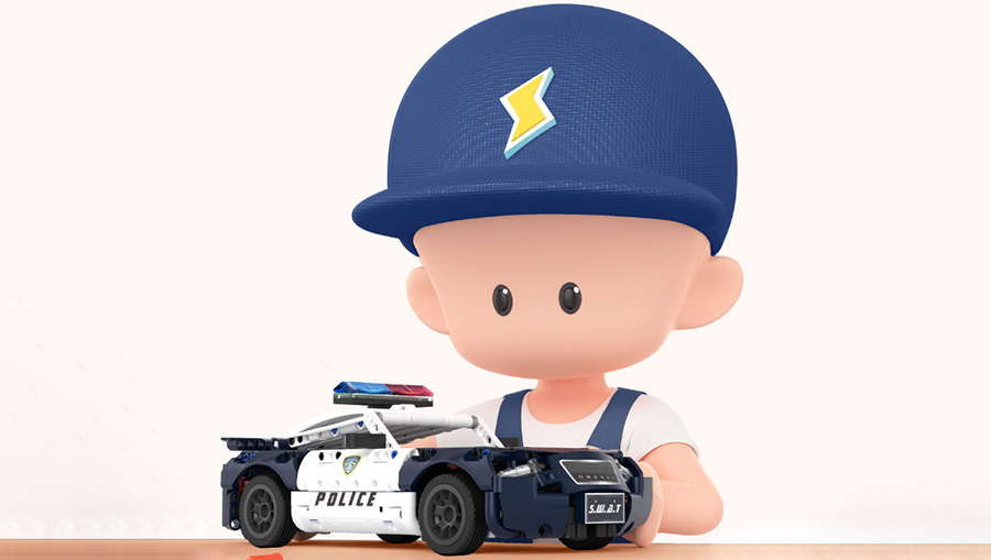 Конструктор xiaomi onebot static supercar police blue (obcjjc22aiqi)