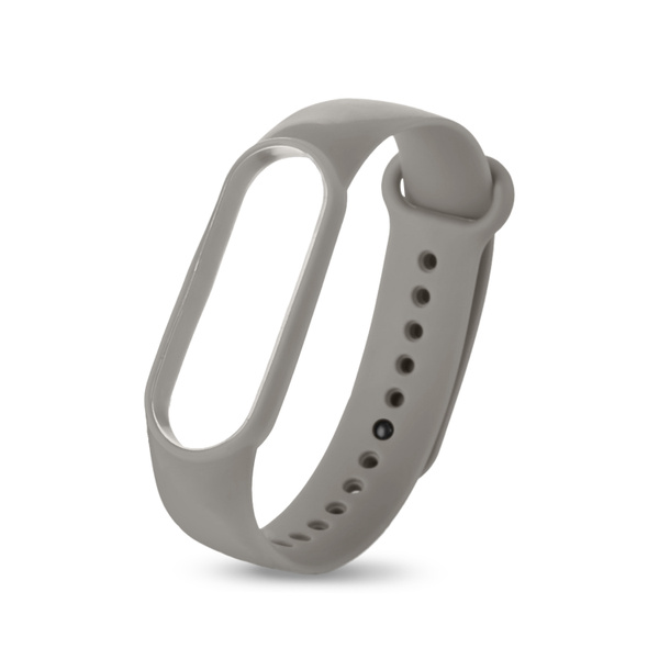 6089261991 Ремешок на фитнес-браслет Mi Band 3/4/5/6/7 Нейлон Оранжевый/Серый — изображение 1