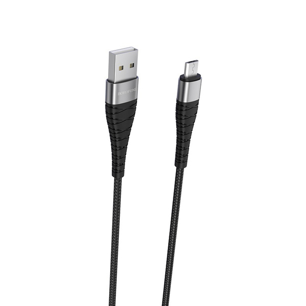 6143003698 Дата-кабель Borofone BX32 USB/MicroUSB 2.4A 1м чёрный — изображение 1