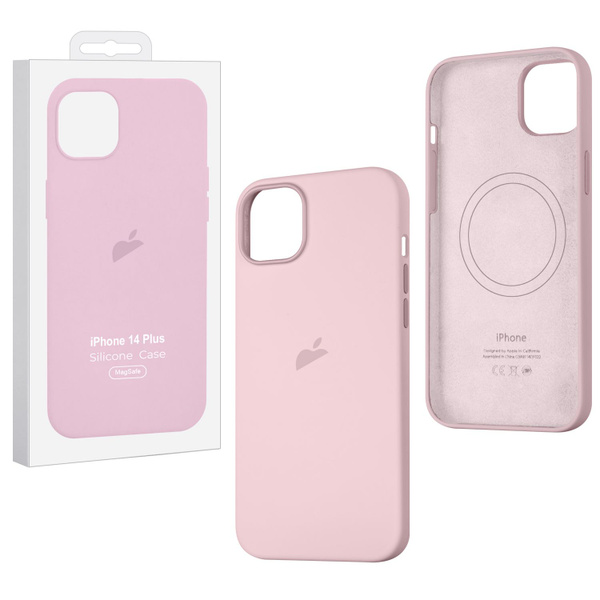 6568093413 Накладка пластик/кожа Premium Case Magsafe iPhone 14 фиолетовый — изображение 1