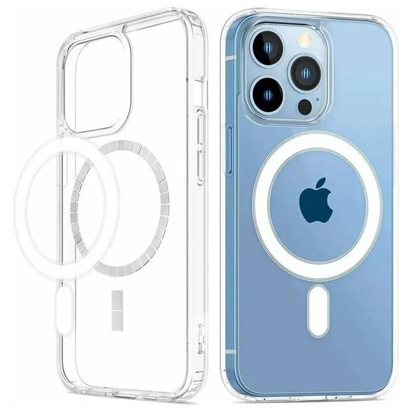 6595929434 Накладка силикон Clear Case Apple iPhone 15 Pro MagSafe прозрачный — изображение 1