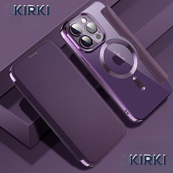 6657174020 Накладка пластик/кожа Premium Case Magsafe Apple iPhone 11 фиолетовый — изображение 1