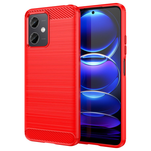 6663510137 Накладка силикон Карбон Xiaomi Redmi Note 12 4G синий — изображение 1