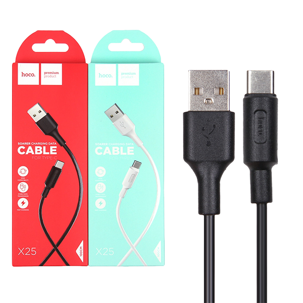 a79476ca4cf6c20b6114770bd8884fc4 Дата-кабель Hoco X25 USB/USB-C 1м белый — изображение 1