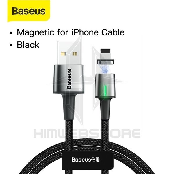 data Дата-кабель Baseus Zinc Magnetic CALXC-B01 USB/Lightning 2м чёрный — изображение 1