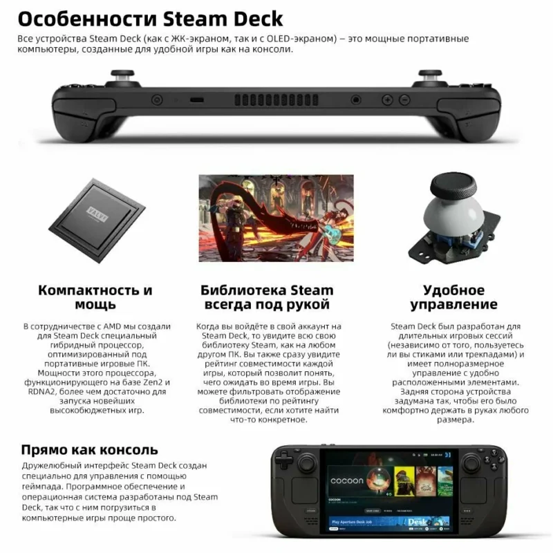 Портативная игровая консоль steam deck oled 1 tb