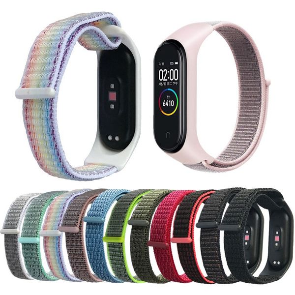 rbvavf78udmaeul3aamlbrhlx0u816 Ремешок на фитнес-браслет Mi Band 3/4/5/6/7 Нейлон Розовый/Черный — изображение 1