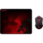 Мышь+коврик проводная игровая Redragon M601BA Черный