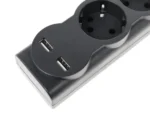 Сетевой фильтр defender dfs751, 1.8м, 5 розеток, 2usb, 2200Вт black