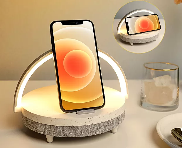 Лампа многофункциональная xiaomi ezvalo wireless charging lamp (lyyd01) marble pattern