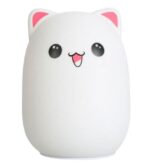 Ночник kitten silicone lamp pink