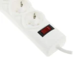 Сетевой фильтр defender dfs155, 5м, 6 розеток, 2200Вт white
