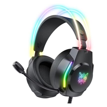 Наушники с микрофоном полноразмерные onikuma x26 3.5 jack black/rgb