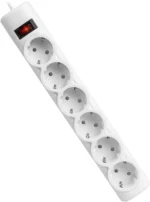 Сетевой фильтр defender dfs155, 5м, 6 розеток, 2200Вт white