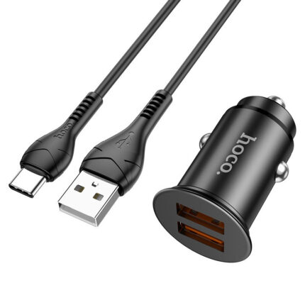 АЗУ hoco nz1 2usb qc3.0 18w+18w type c black