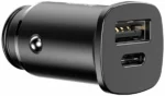 АЗУ baseus bs c15c x 1usb+pd3.0 + qc4.0 30w adapter black