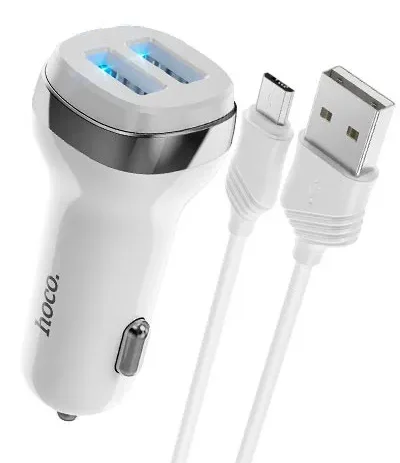 АЗУ hoco z40 2usb 2.4a microusb white
