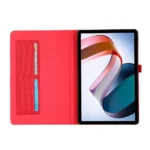 Чехол-книжка для планшета Xiaomi Redmi Pad 10.6 (Силикон джинс) красный — изображение 3