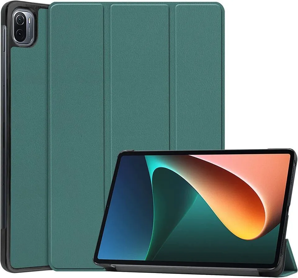 6798080388 Чехол-книжка для планшета Xiaomi Mi Pad 5/5Pro (Пластик) тёмно-зелёный — изображение 1