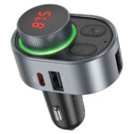 fm модулятор/АЗУ hoco e72 1usb 3a + 1usb 1a + pd30w