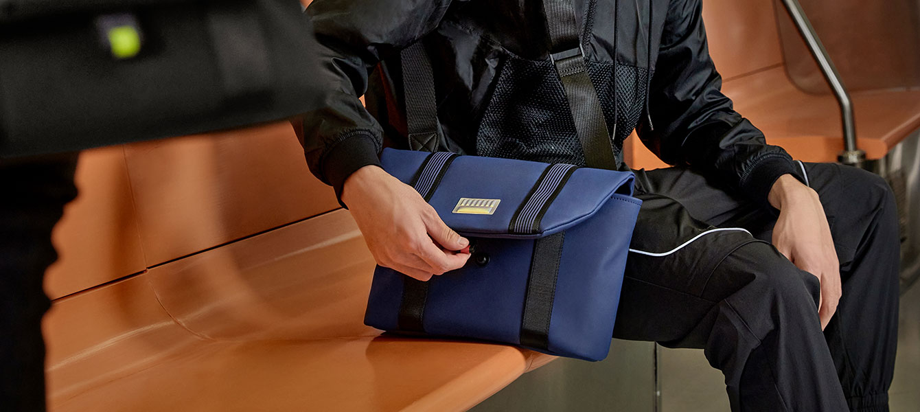 Сумка на пояс xiaomi 90 points ninetygo urban e using plus crossbody bag blue