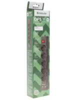 Сетевой фильтр defender dfs751, 1.8м, 5 розеток, 2usb, 2200Вт black
