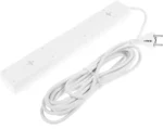 Сетевой фильтр defender dfs155, 5м, 6 розеток, 2200Вт white