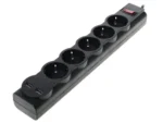 Сетевой фильтр defender dfs751, 1.8м, 5 розеток, 2usb, 2200Вт black