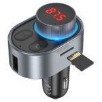 fm модулятор/АЗУ hoco e72 1usb 3a + 1usb 1a + pd30w