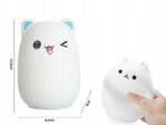 Ночник kitten silicone lamp pink